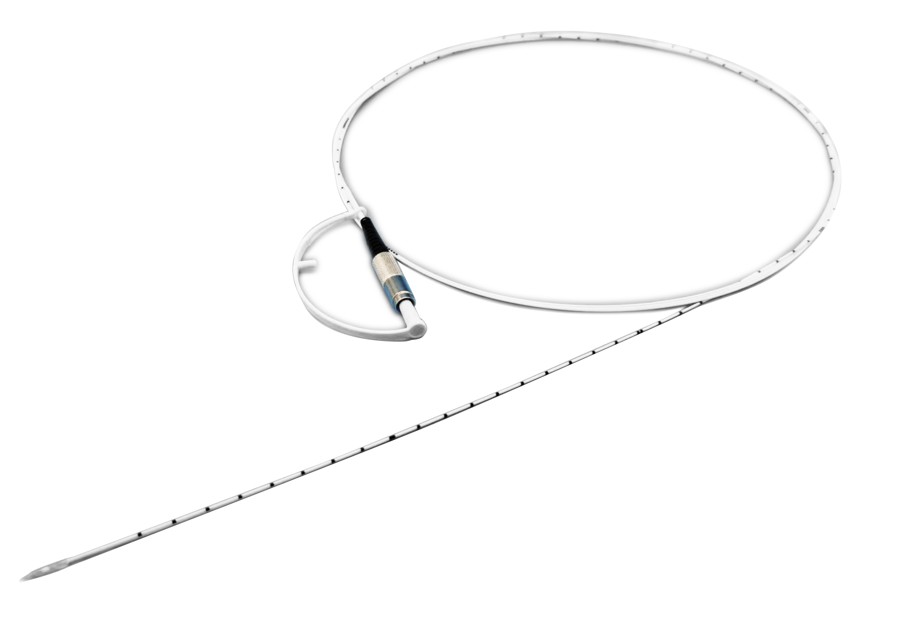 Radial fiber with 360° emitting tip